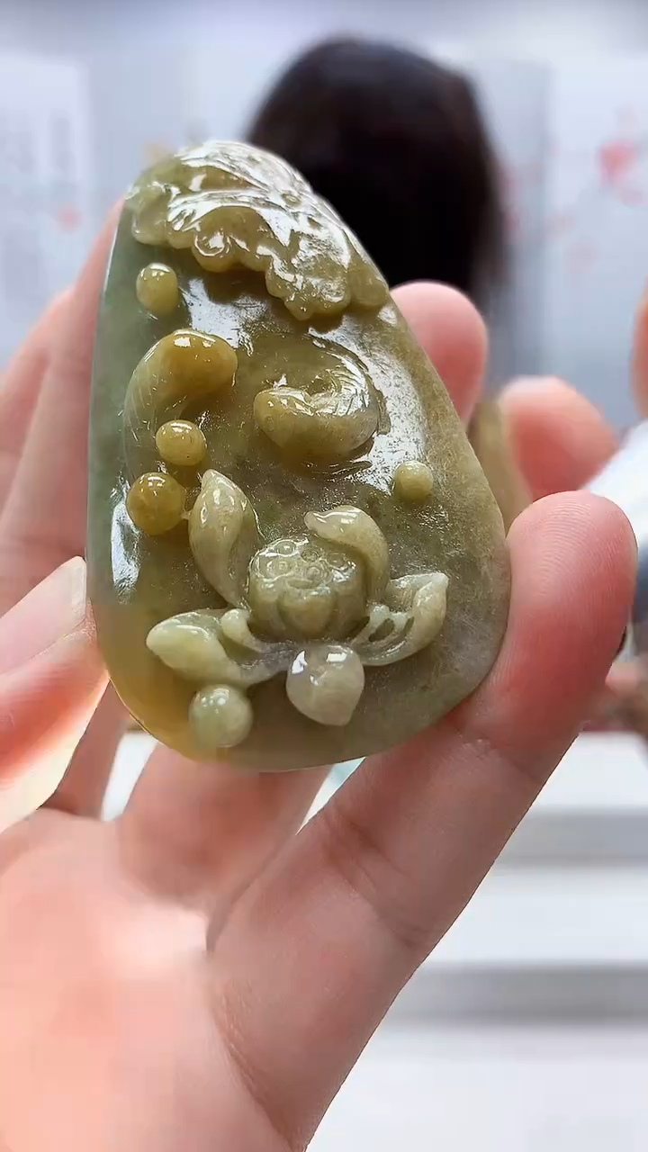 未镶嵌定制翡翠4829bb-毛货挂件46