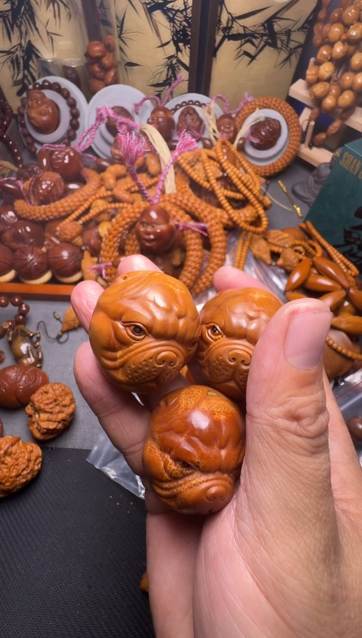 手串橄榄核旺财一对