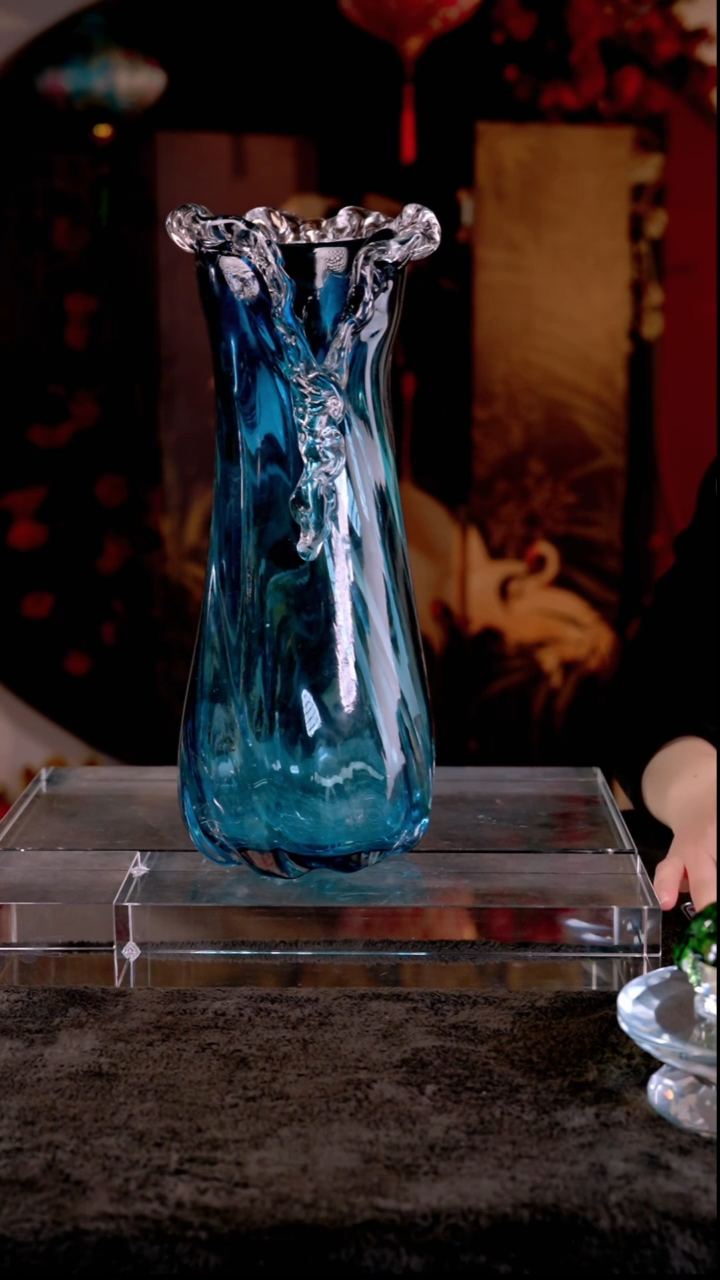 琉璃老板娘海洋之心琉璃花瓶
