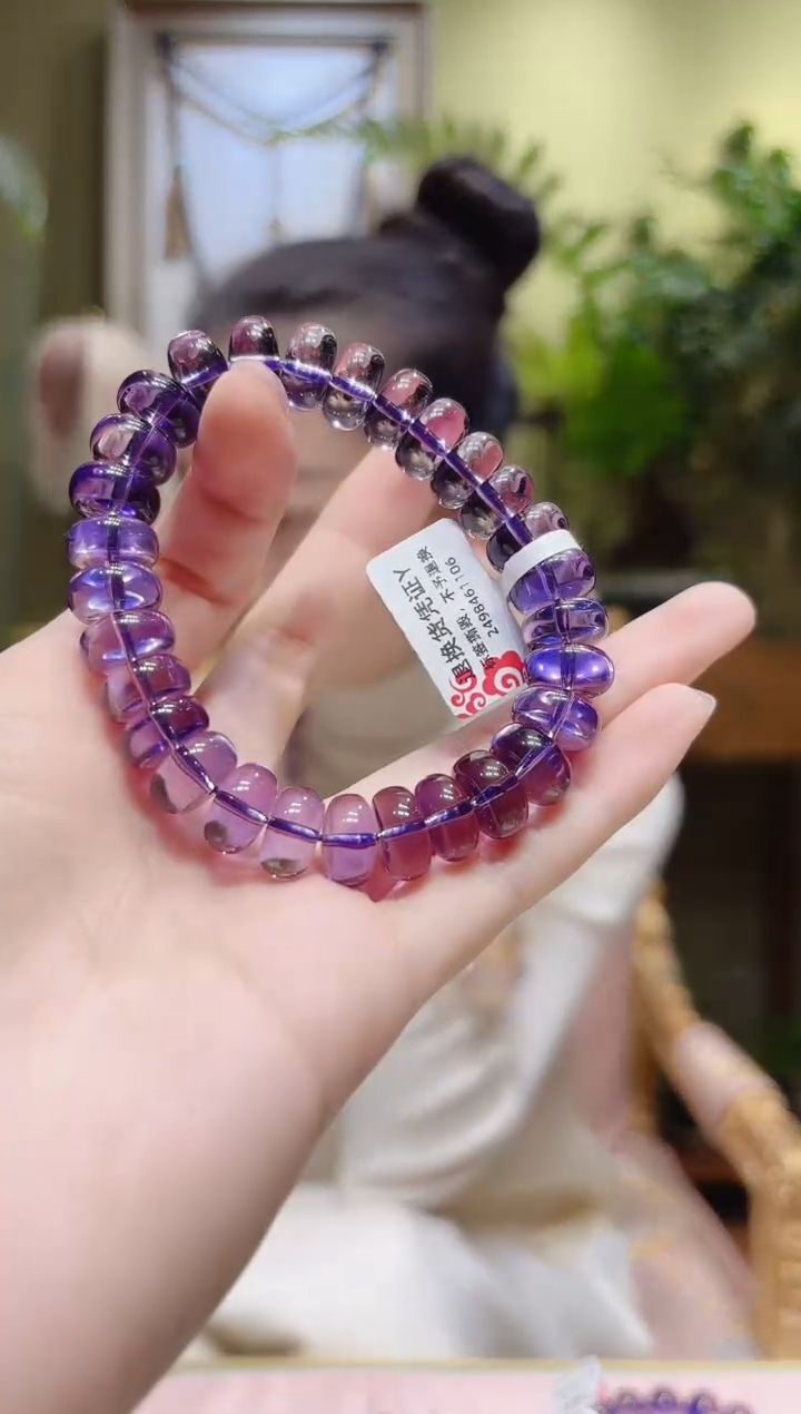 【闪购商品】水晶手串未镶嵌算盘珠紫水晶手串Y