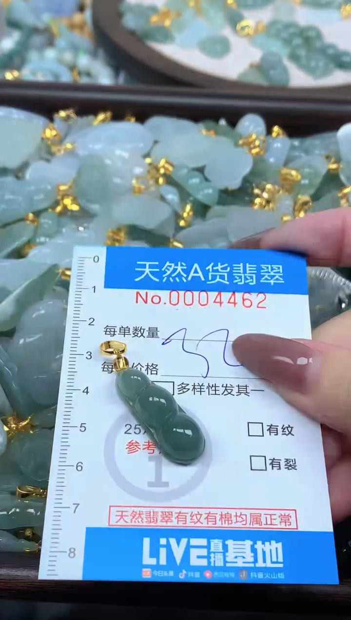 颈饰未镶嵌翡翠净货挂件-4462