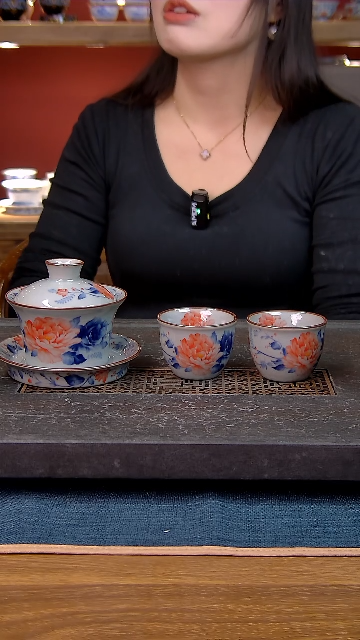 简装家用款3件套 老陶泥开片纹陶瓷茶具