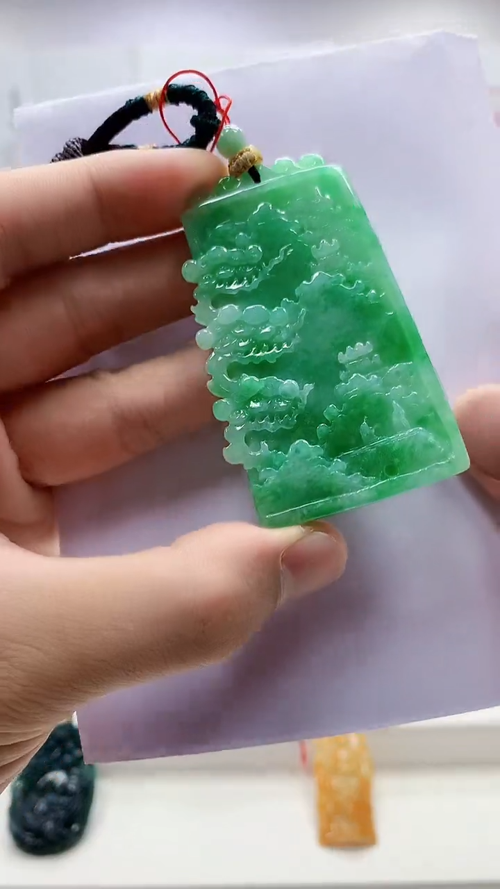 定制翡翠未镶嵌5060bb-毛货挂件62