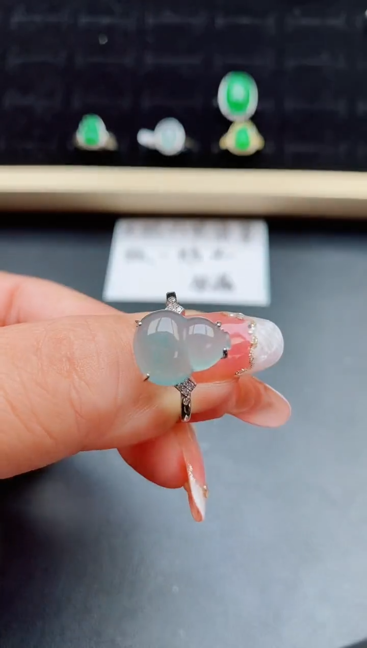 【闪购商品】翡翠戒指银S925镶嵌058080