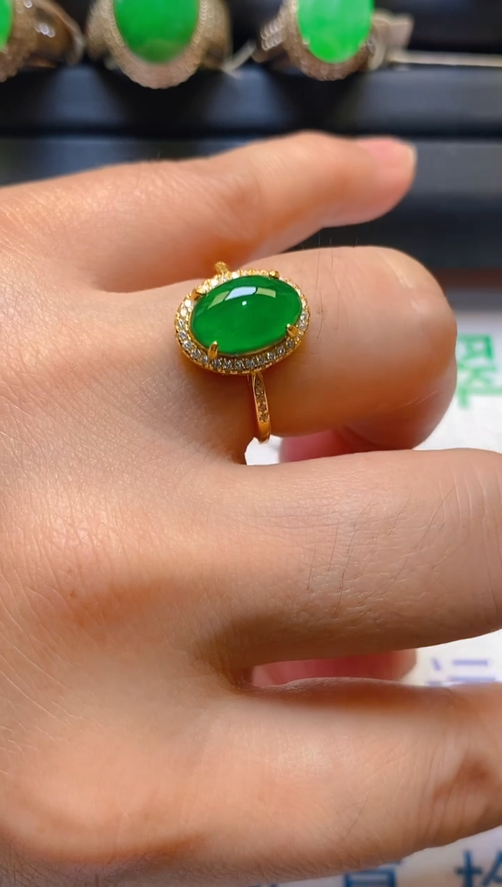 【闪购商品】翡翠耳饰银S925镶嵌天然A货翡翠1