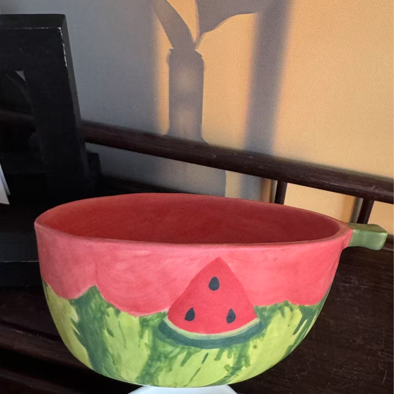 景德镇高温釉下彩纯手绘   红西瓜小碗