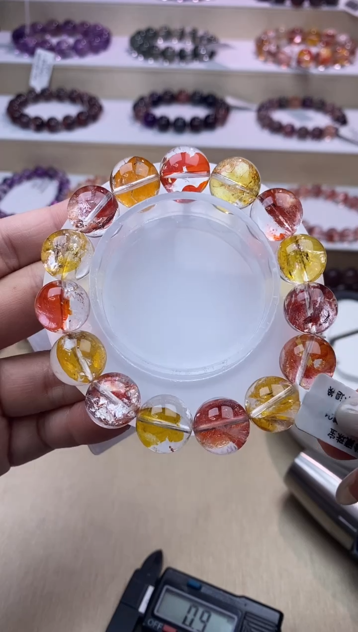 水晶手链未镶嵌锦鲤胶花14m+