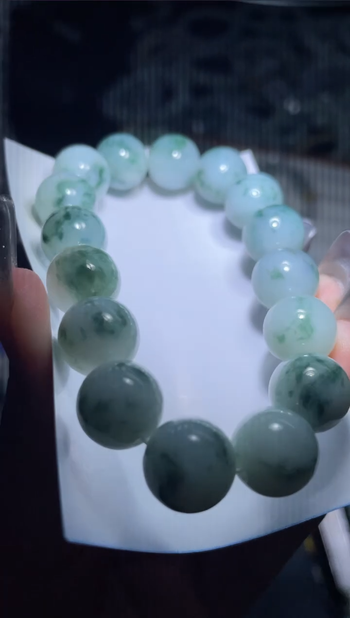 定制翡翠未镶嵌天然缅甸A货翡翠手串73