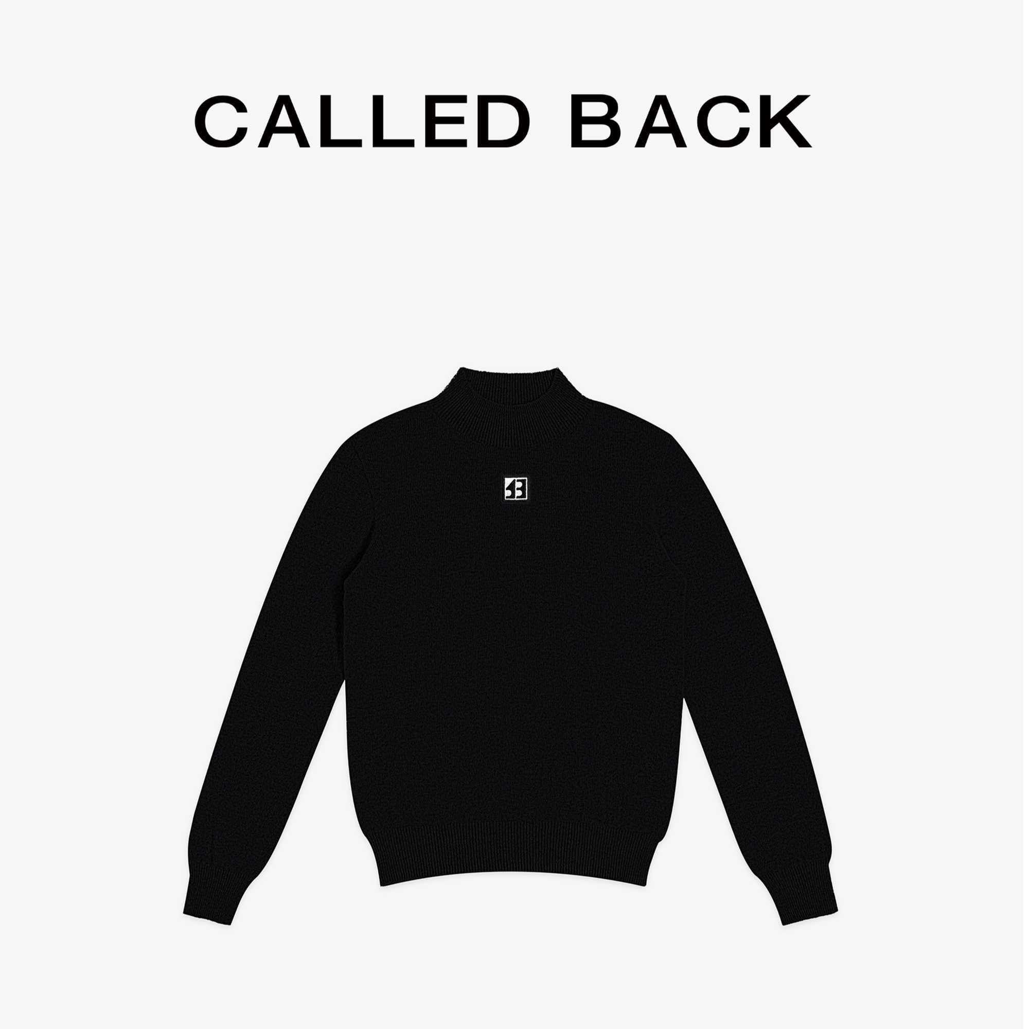 CALLED BACK休闲圆领黑色时尚百搭显瘦长袖内搭242031