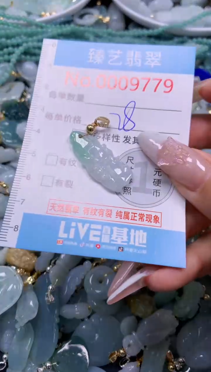 翡翠未镶嵌颈饰9779