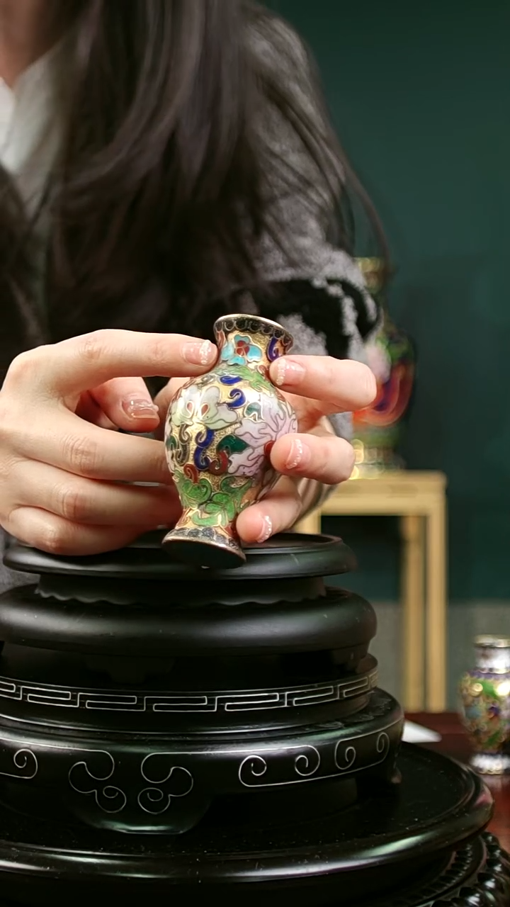 非遗技艺 景泰蓝 摆件 带回流证书