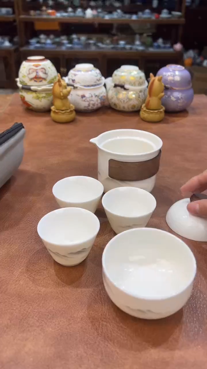 真的很便宜会开片的旅行茶具