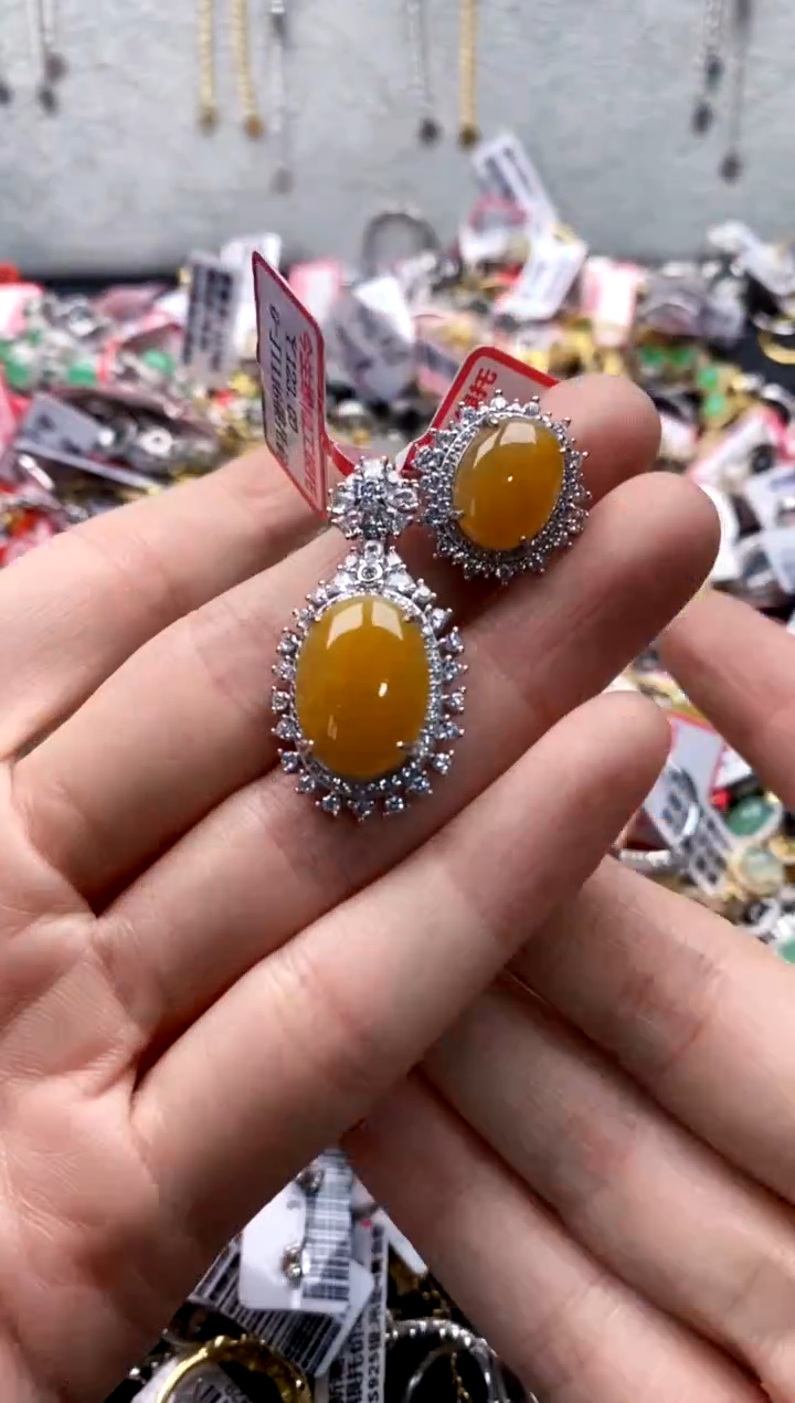 翡翠戒指银S925镶嵌99999---10