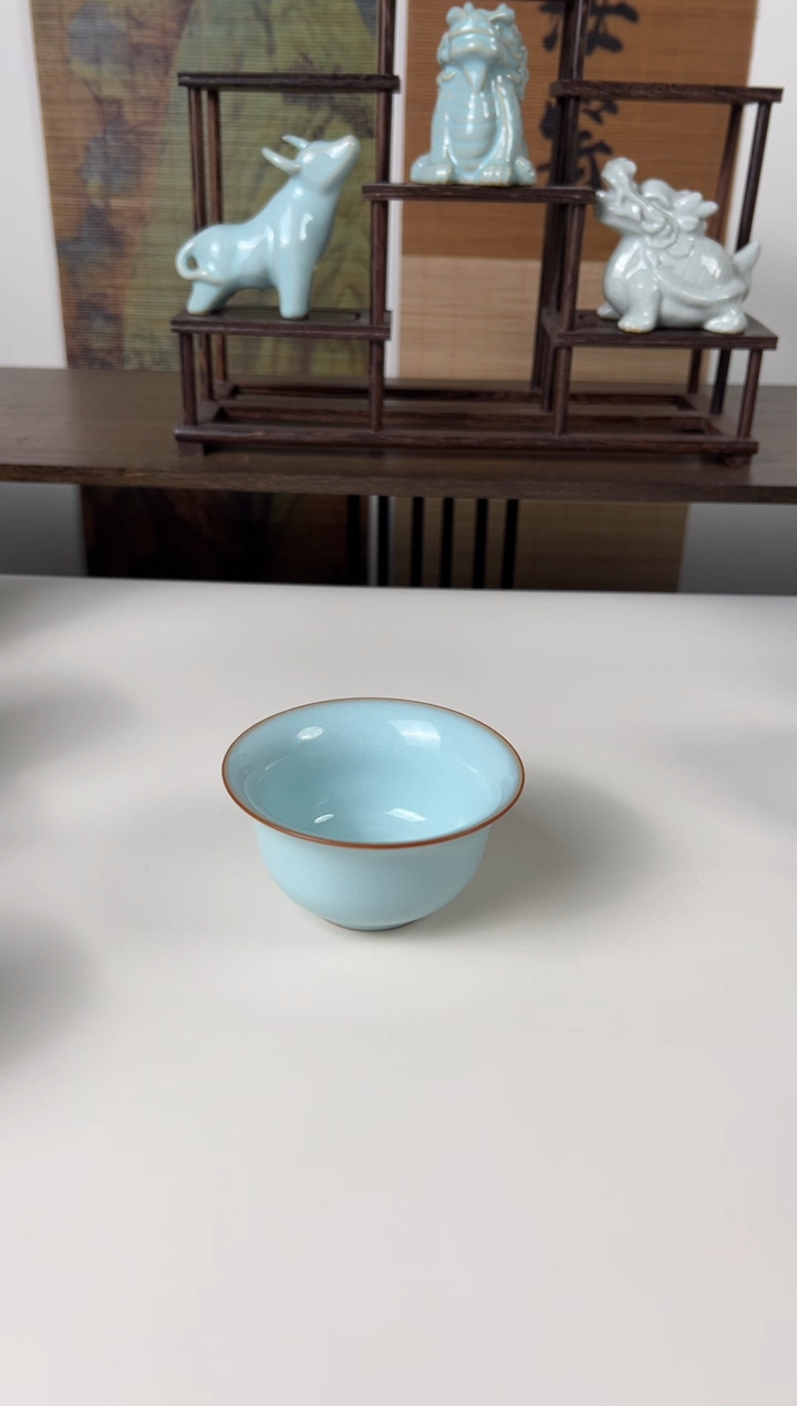 【闪购商品】杯珑匠天青圈足大压手微120cc