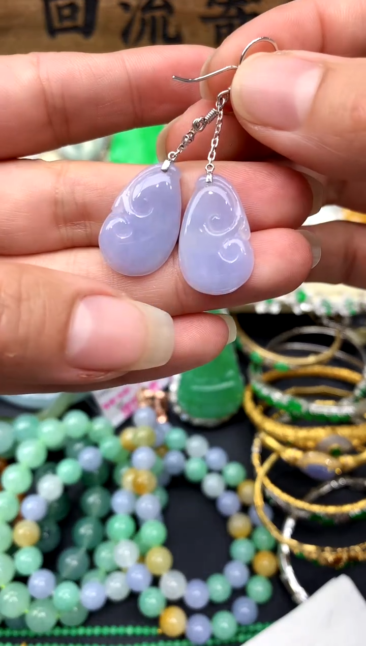 【闪购商品】翡翠耳饰18K金镶嵌191-中国好珍宝