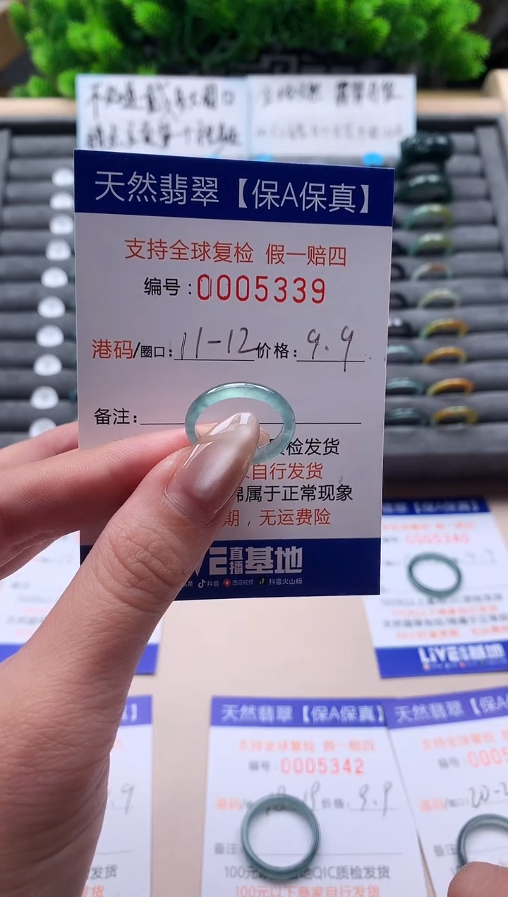 未镶嵌戒指翡翠天然  5339