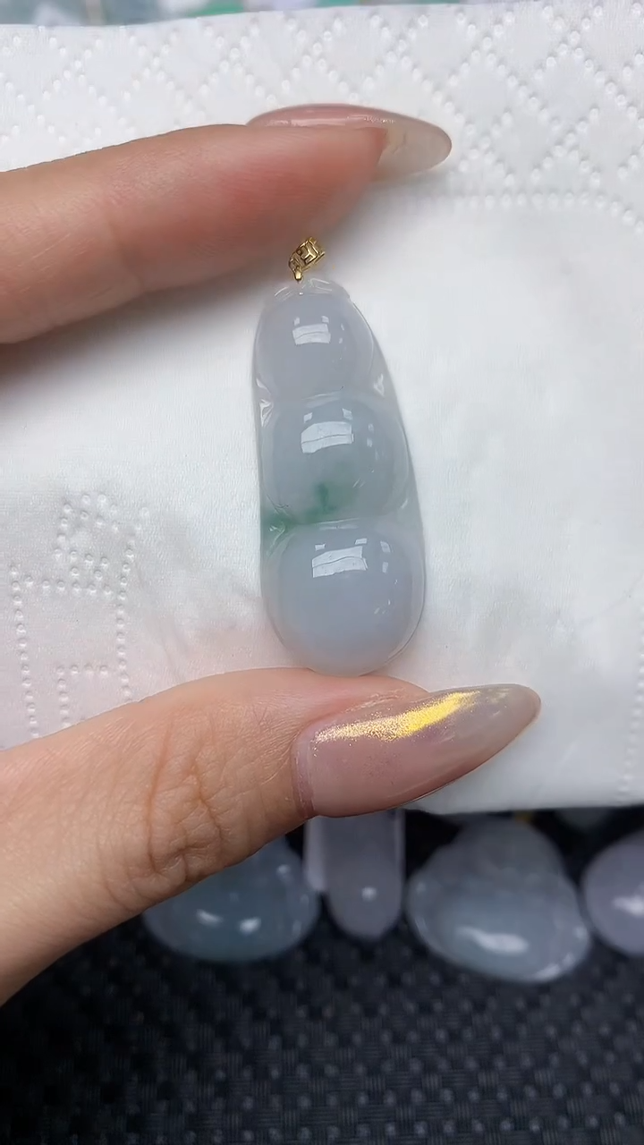【闪购商品】翡翠颈饰18K金镶嵌   天然翡翠A货，