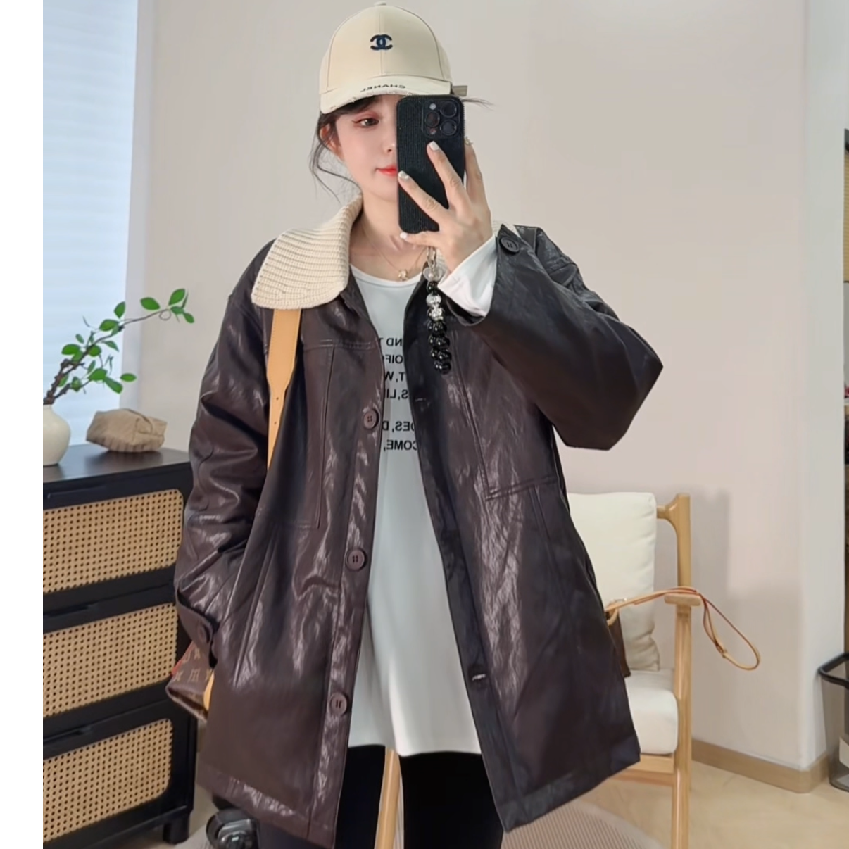 YX八WT202510203新款针织领羽绒皮衣外套百搭休闲时尚冬季