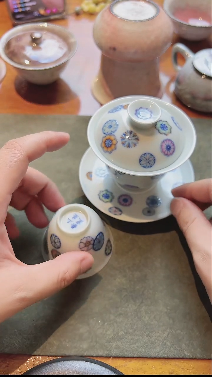 瓷三生瓷 柴烧斗彩 套组