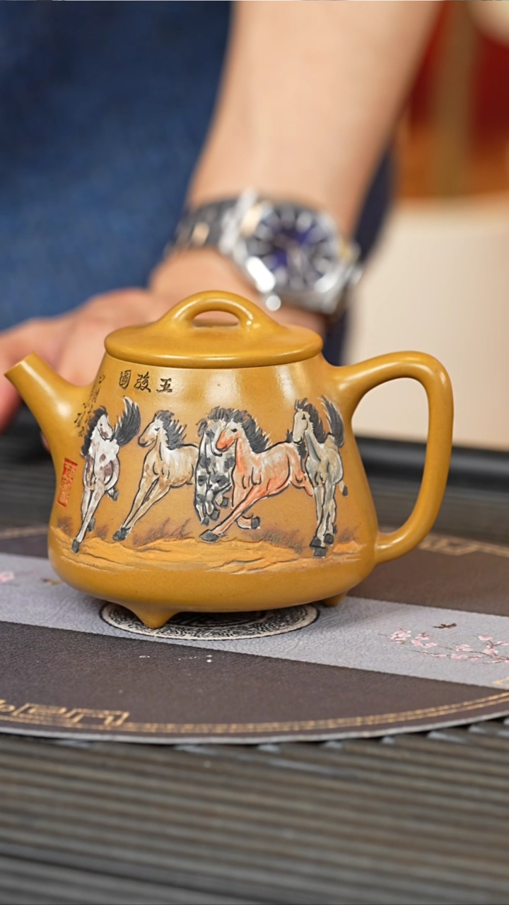 【闪购商品】紫砂茶壶CXF 梨皮黄金段 高石瓢 251cc