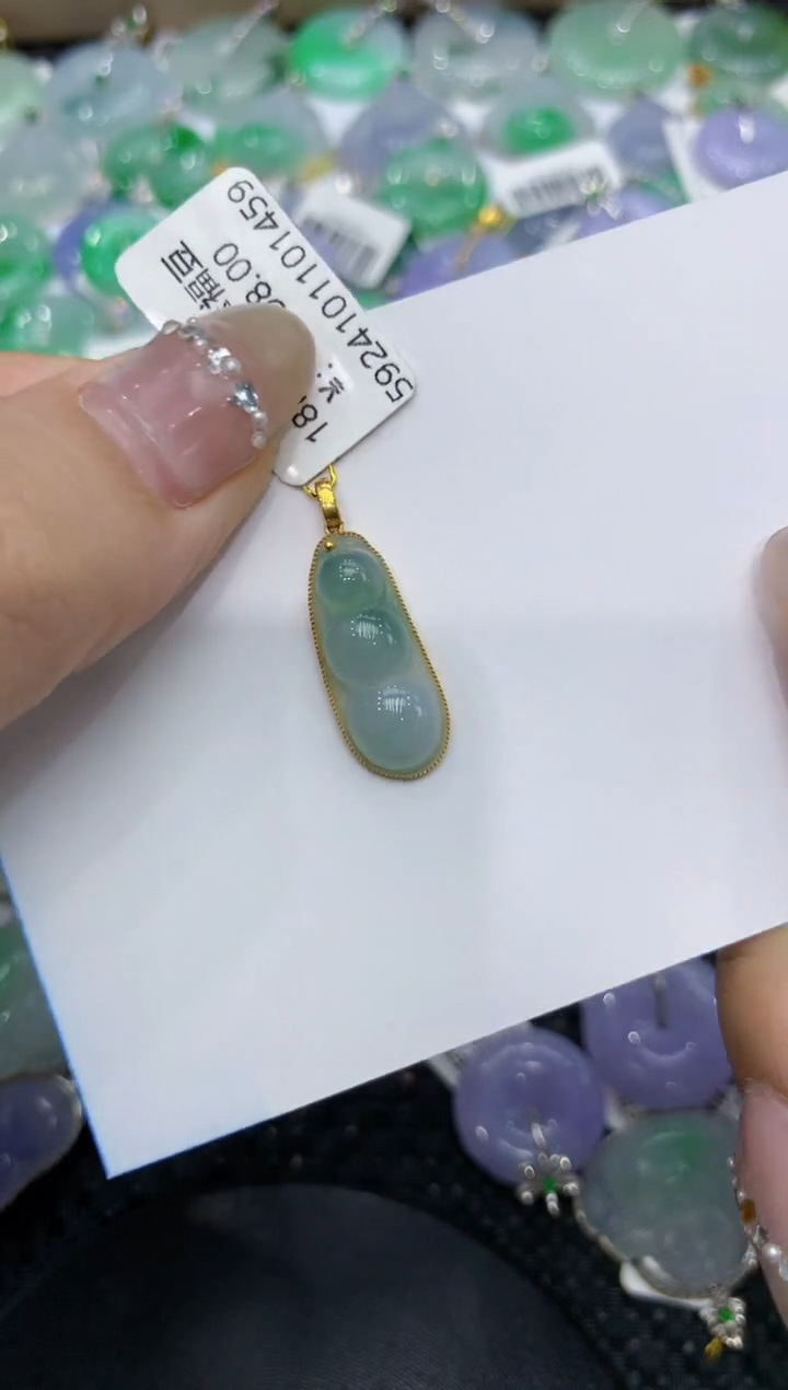 【闪购商品】翡翠颈饰18K金镶嵌222222222