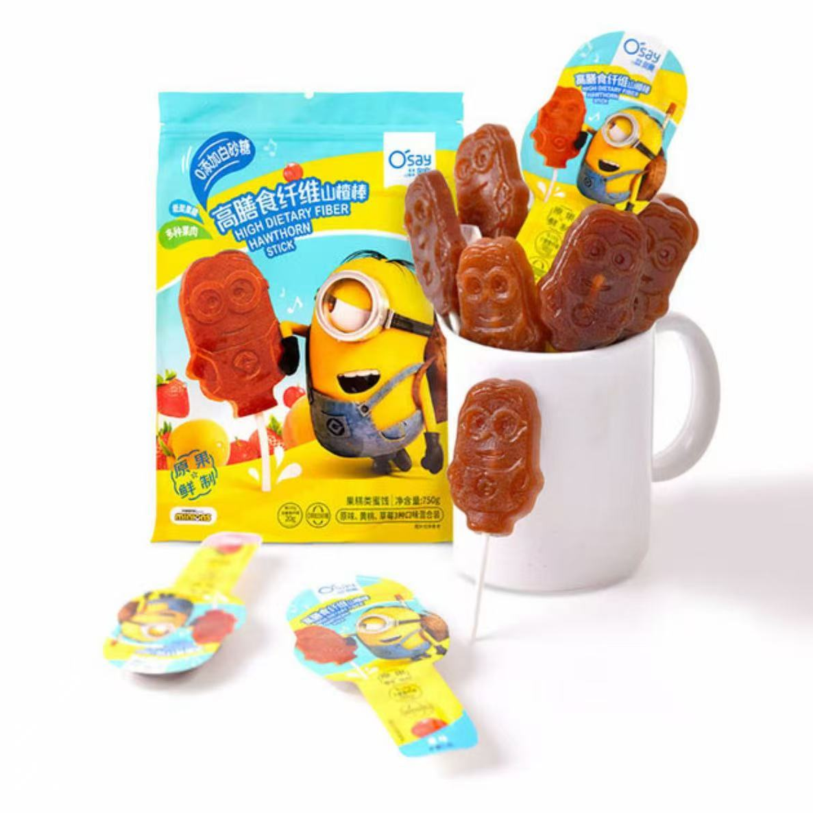 【会员商店优选】奥赛小黄人高膳食纤维山楂棒果糕蜜饯【尝鲜+整袋】
