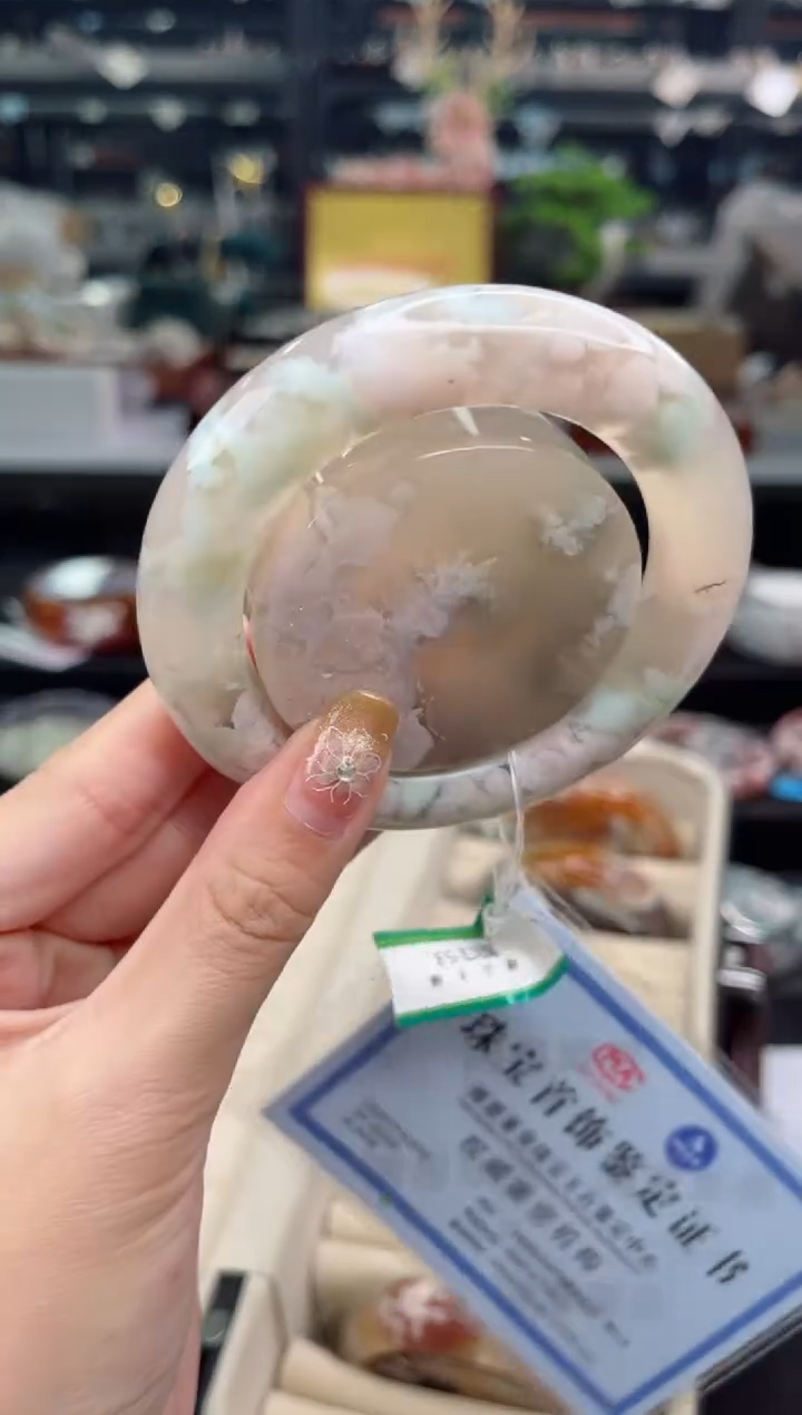 【闪购商品】石英质玉手镯未镶嵌53圈口（赠品镯心）S921097