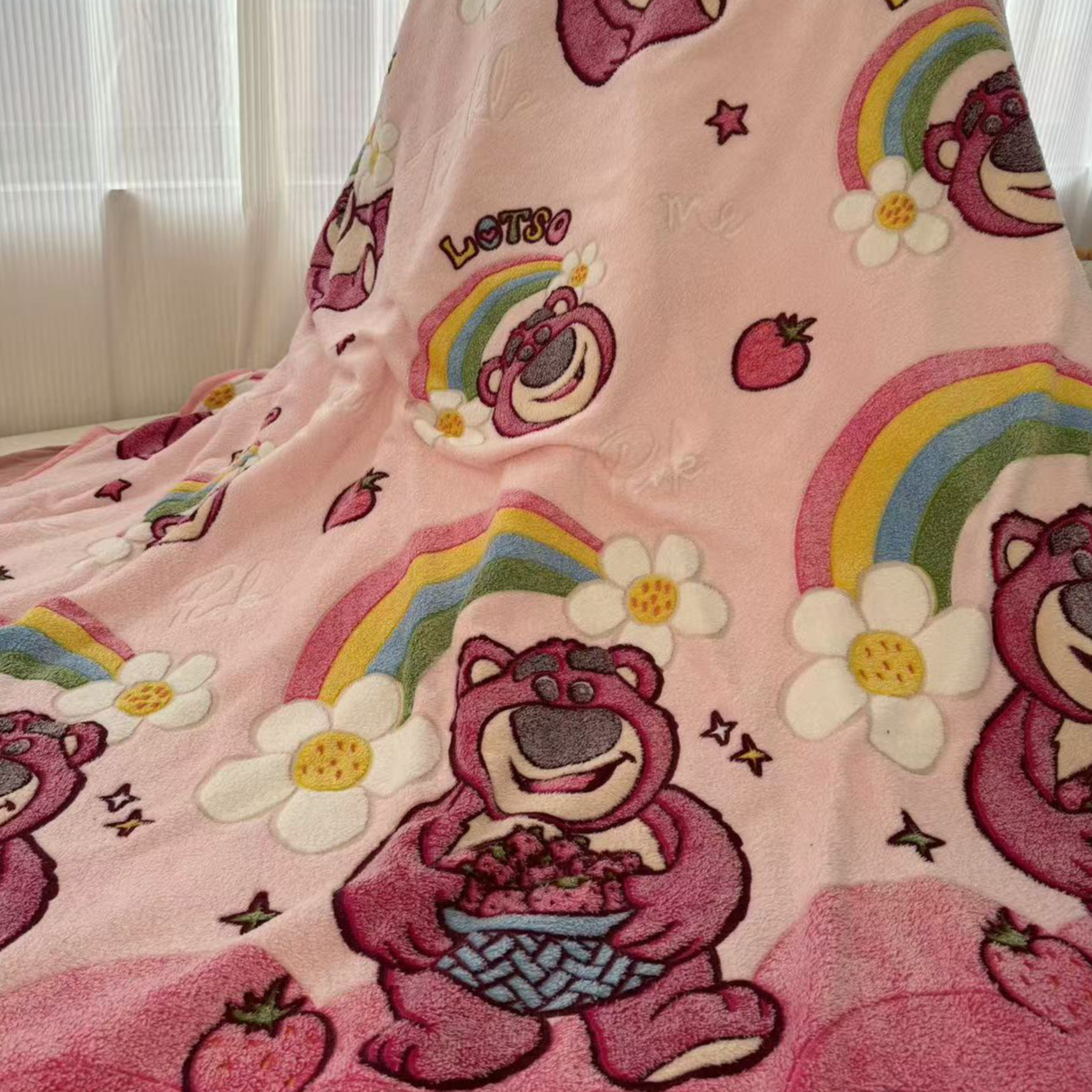 200*230{卡通毛毯}不挑颜色标准多用加绒