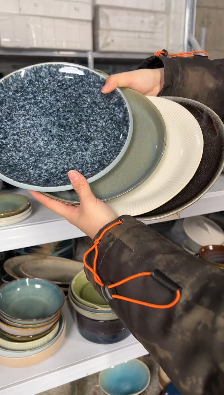 陶瓷外贸尾货瑕疵满20包邮X4 小盘8英寸