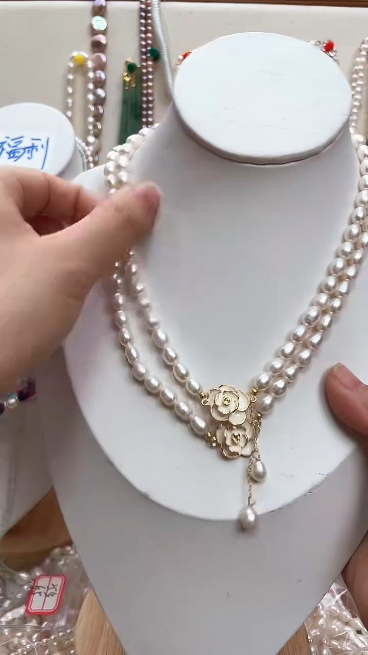 【闪购商品】淡水珍珠颈饰合金珍珠项链