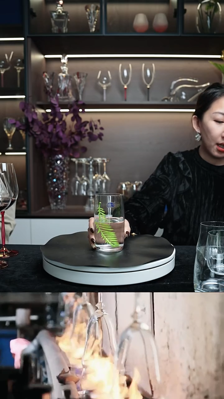 水晶宽口款水杯2个