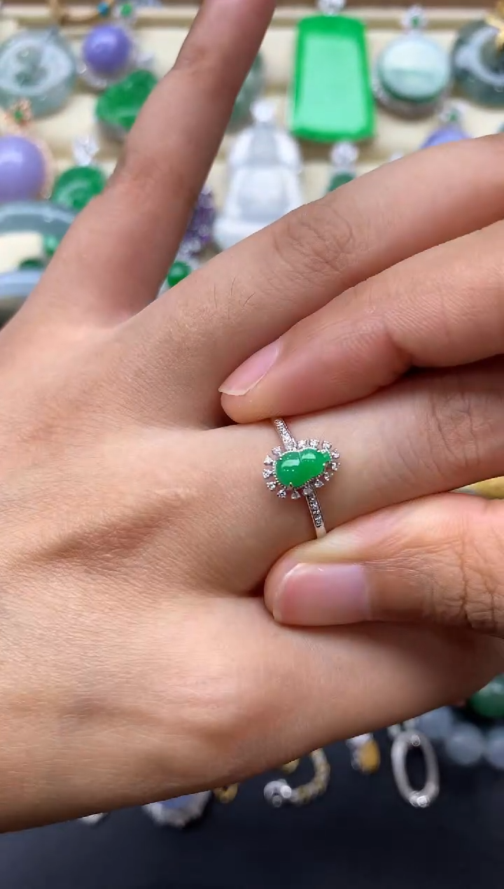 翡翠戒指18K金镶嵌169-中国好珍宝