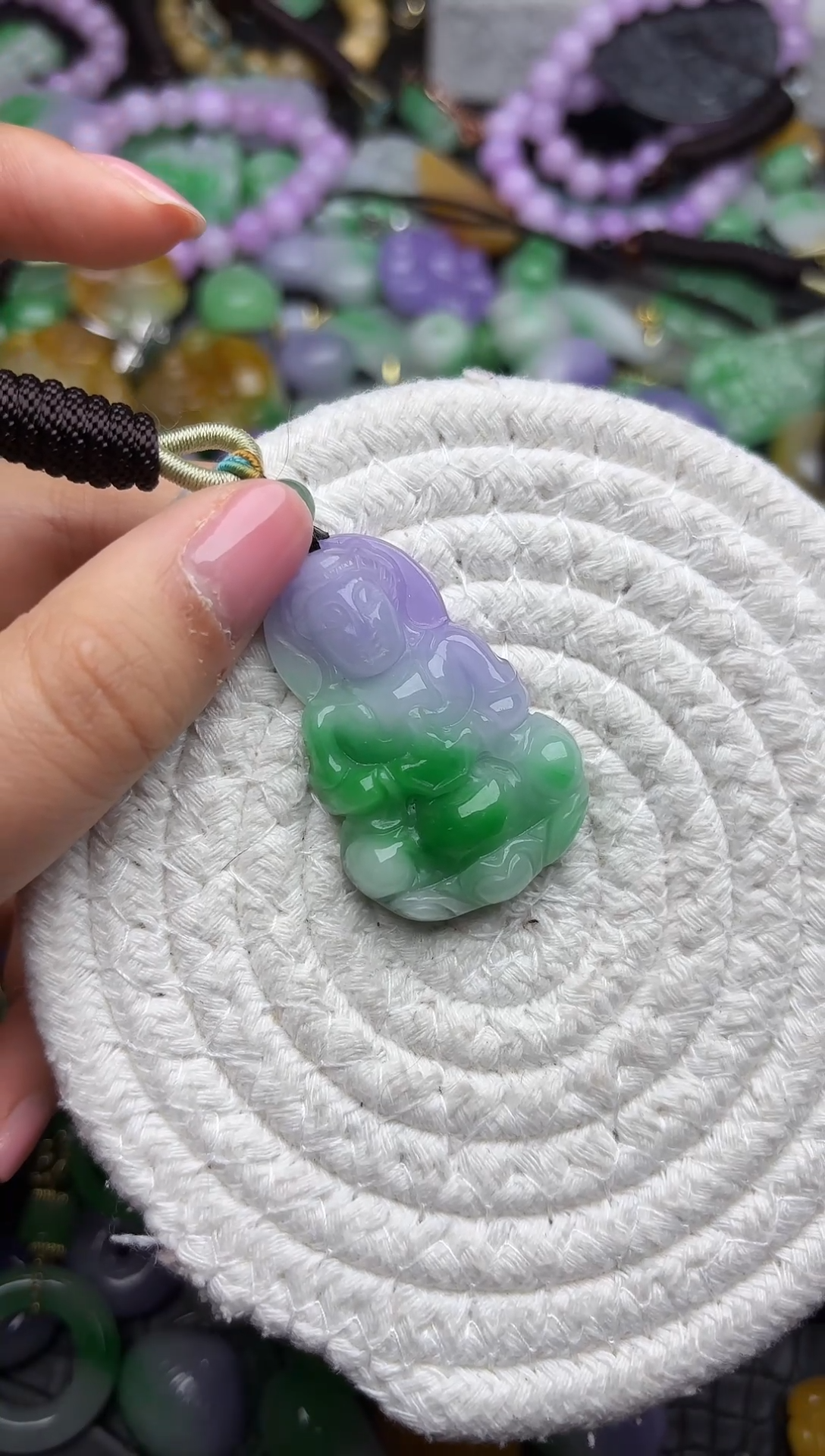 颈饰未镶嵌翡翠缅甸翡翠吊坠