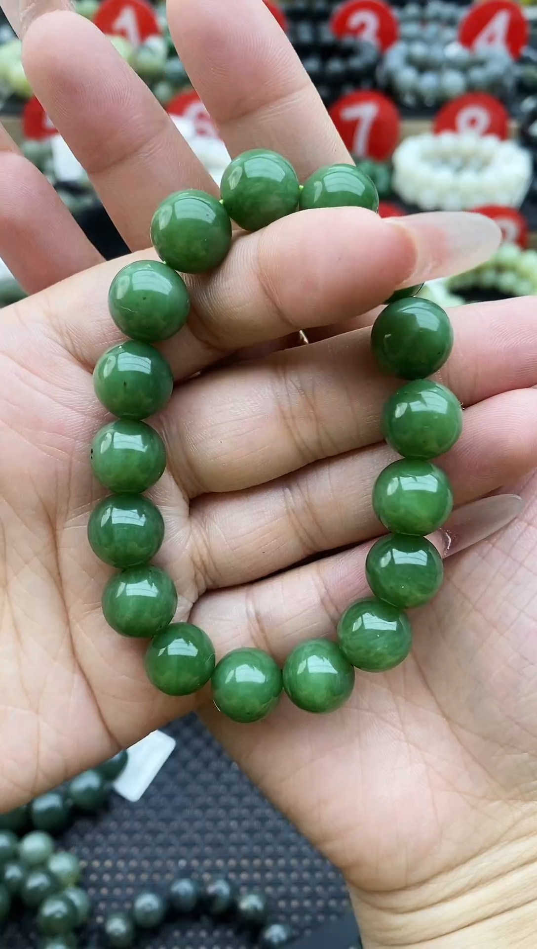 未镶嵌手串和田玉碧玉12