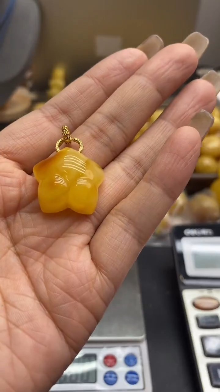 琥珀银S925镶嵌珠宝奇石1150