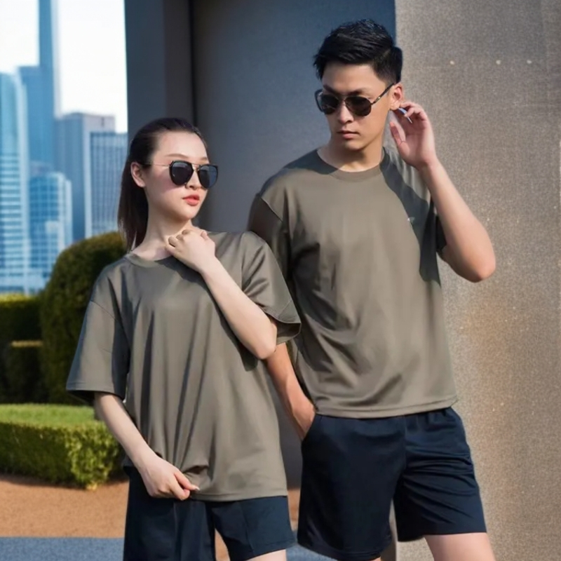 Y正品配版 短袖夏季体能服套装圆领体能短袖