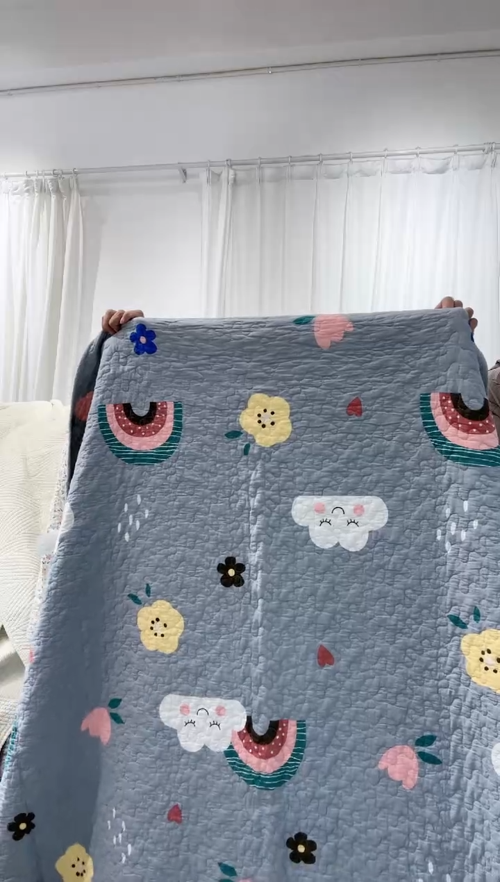 棉200*230纯棉床盖61号折印微瑕