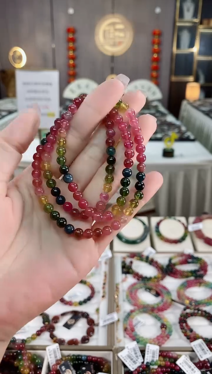 三圈手串5mm+未镶嵌碧玺（多样性发一条）hon