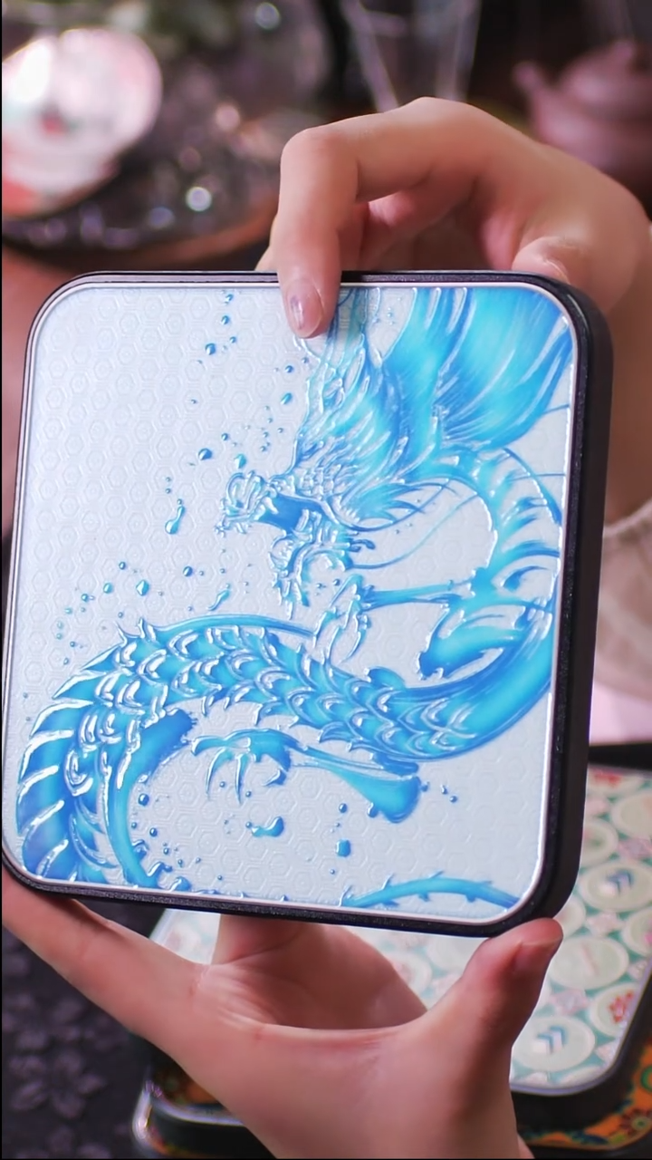 壹藏贰宝应龙图案大垫子一片