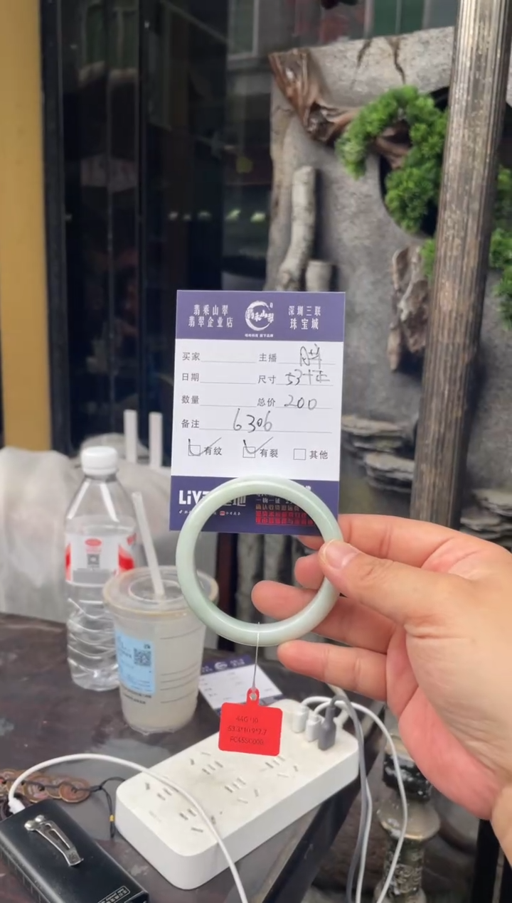 未镶嵌手镯翡翠W 53正圈 6306