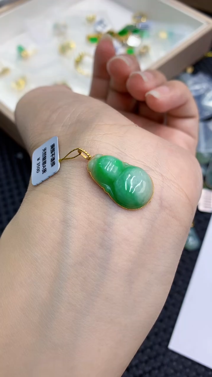 【闪购商品】翡翠颈饰18K金镶嵌            8