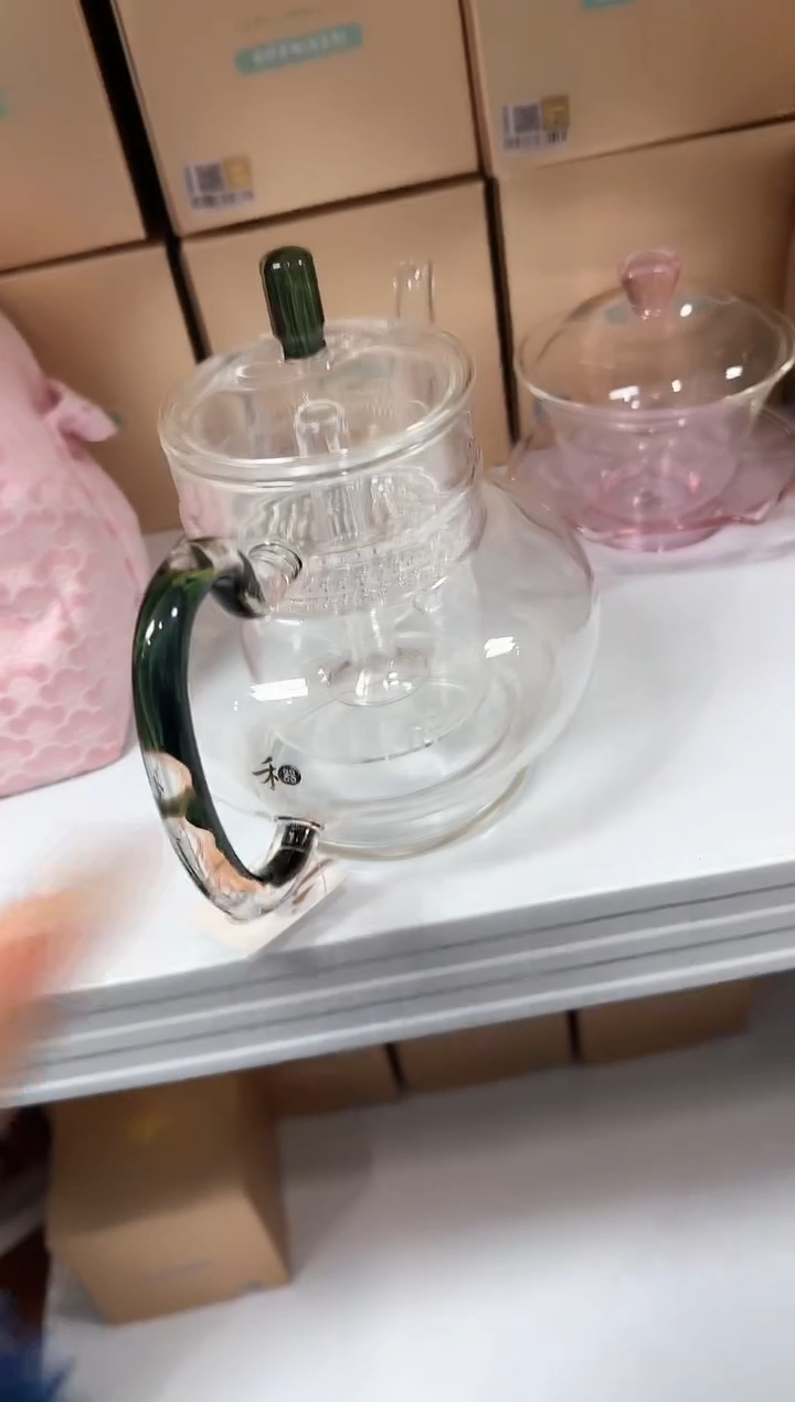 【闪购商品】@@禾器晶彩宫灯壶凤尾青绿
