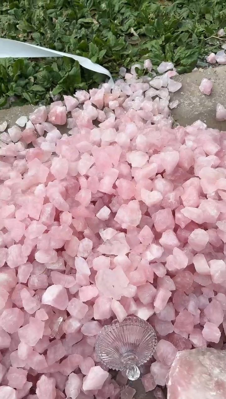【闪购商品】水晶摆件未镶嵌粉水晶碎石600g