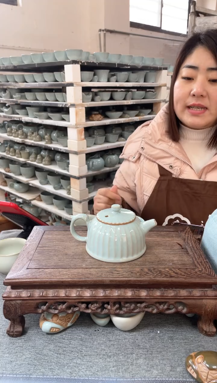 【闪购商品】天青 青莲壶  汝意堂