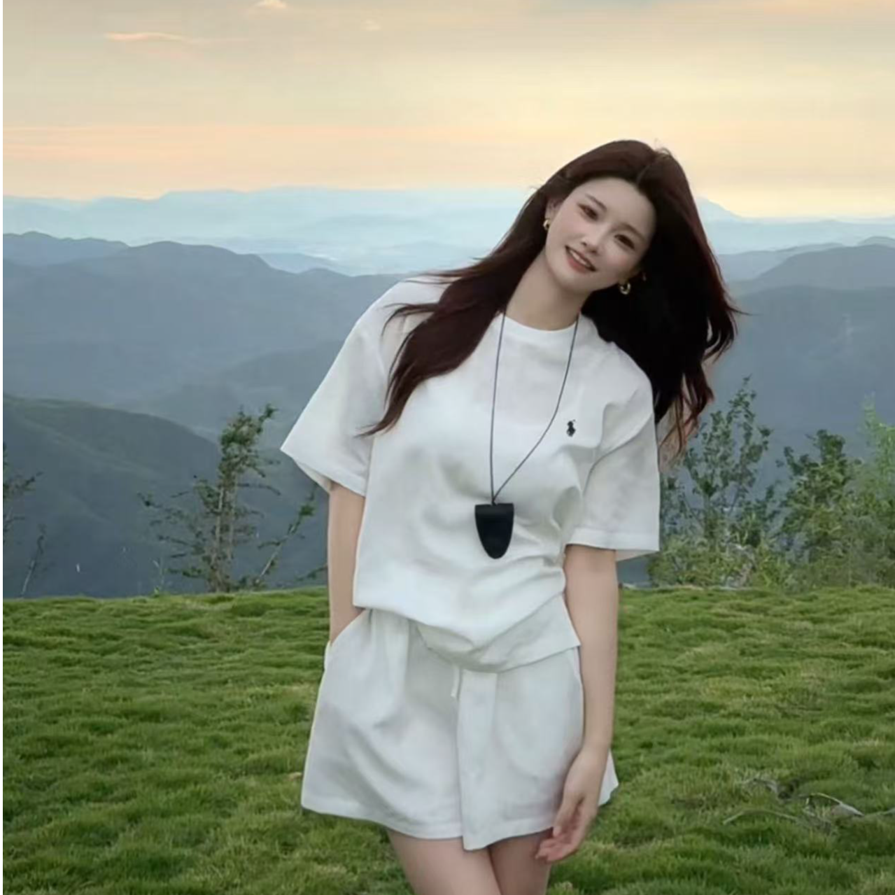 【李雪儿】天丝亚麻小马套装 随意老钱风很慵懒