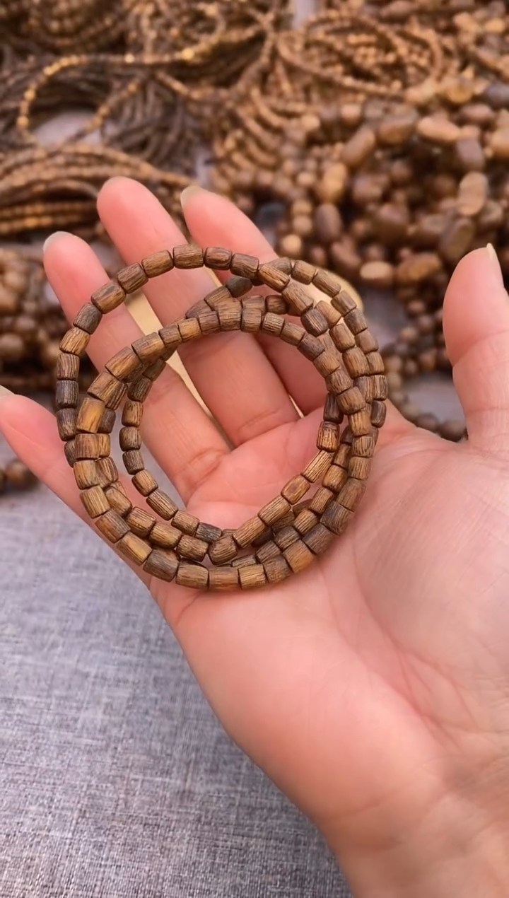 【闪购商品】沉香手串随型桶珠单圈棋楠手串多样性发一