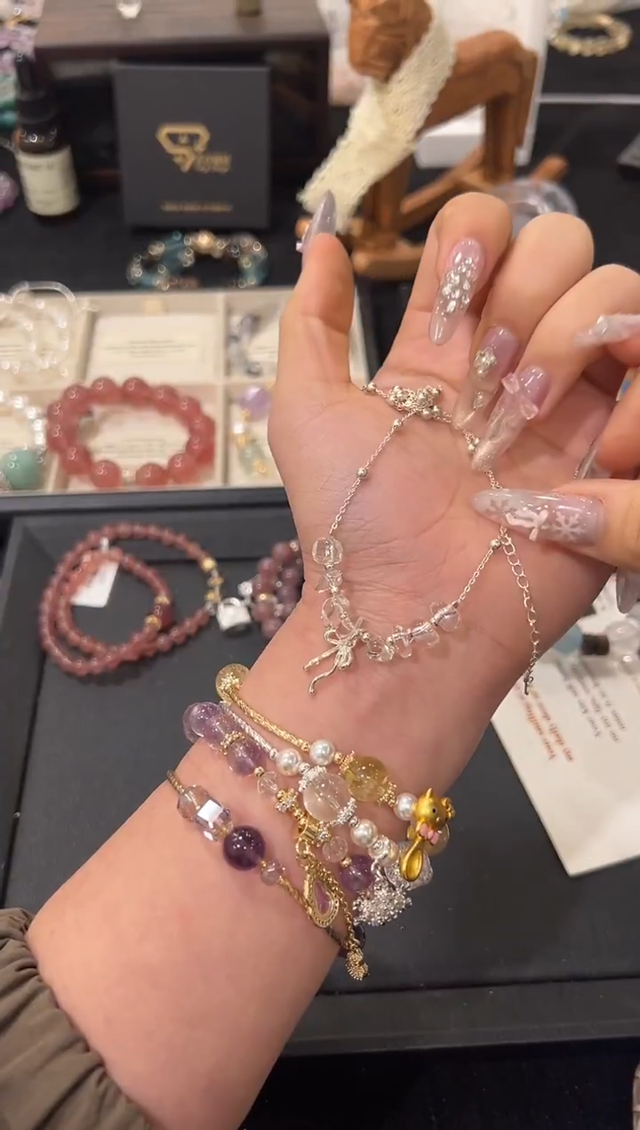 未镶嵌手链水晶白水碎石同款设计款手串