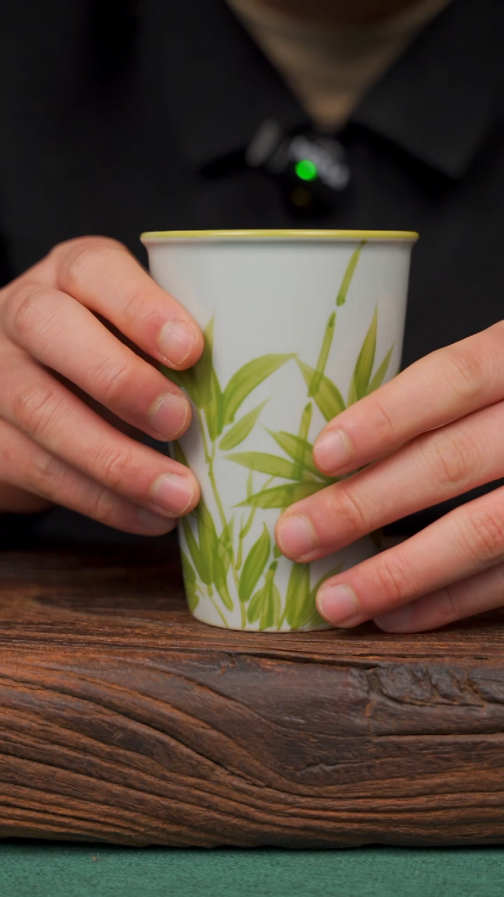 【闪购商品】瓷片37寻一缕瓷香杯釉下手工手绘瓷器