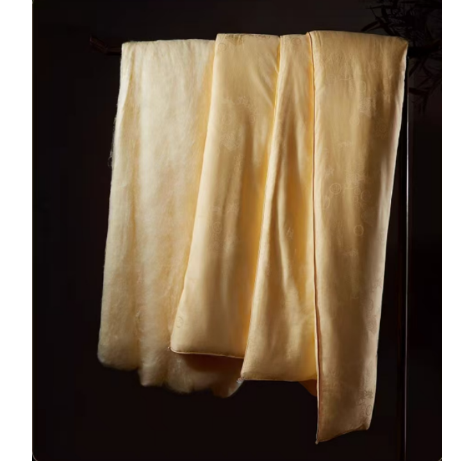 皇室汉马黄金御丝专属贡缎大提花黄金蚕丝棉被