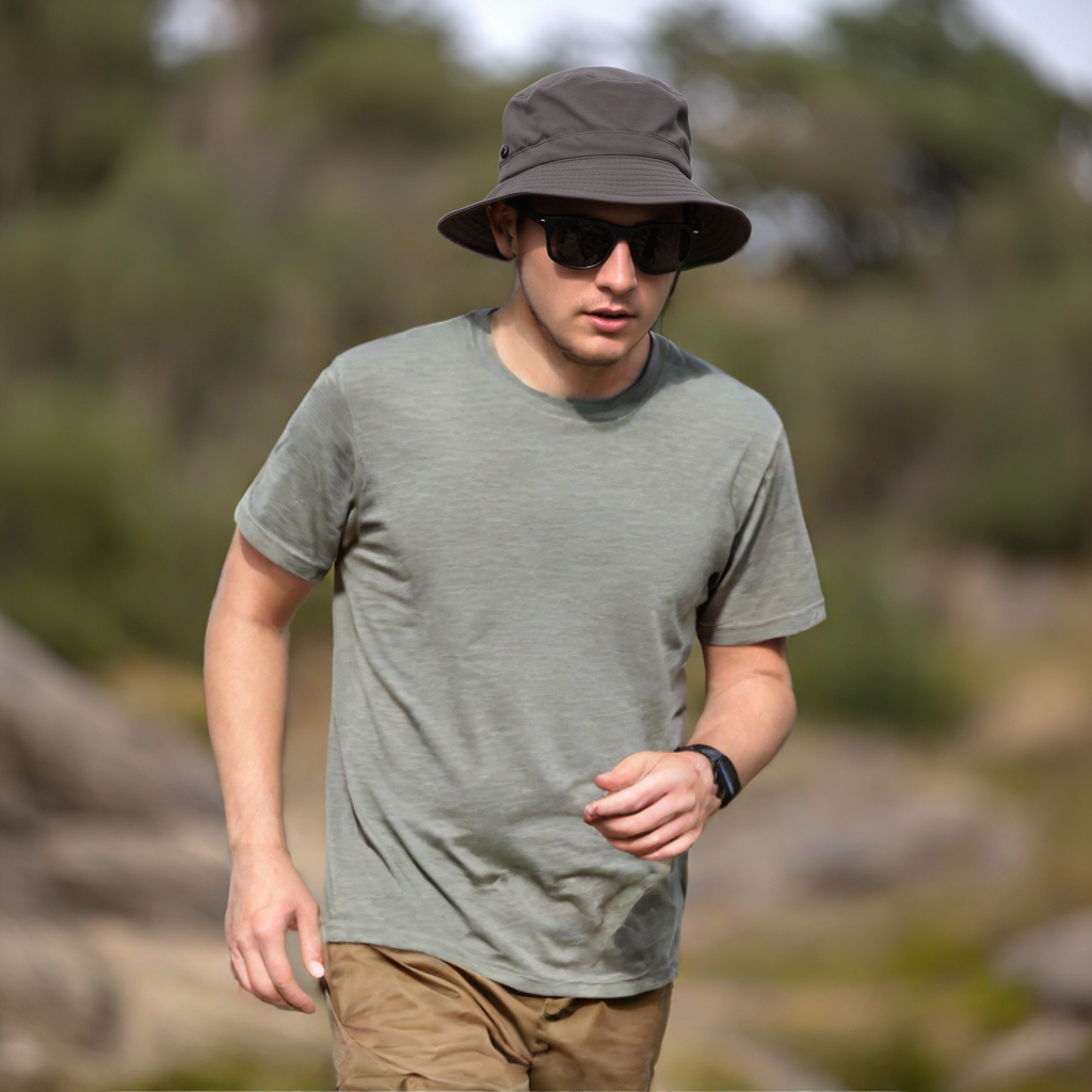 美丽奴羊毛户外夏天速干短袖男款运动T恤徒步美丽诺羊毛健身短袖